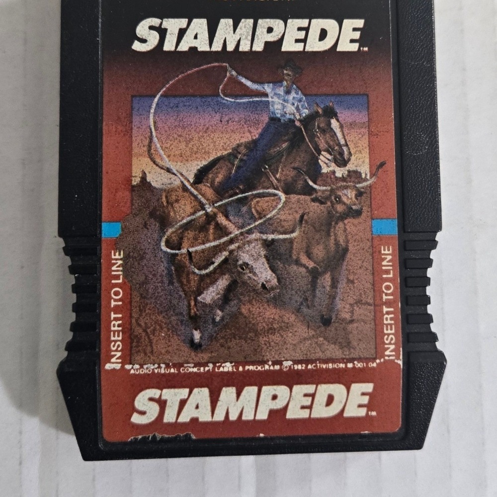 Stampede Mattel Intellivision Game Cartridge 1982 Activision Vintage Retro